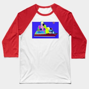 Big Colorful Boat Baseball T-Shirt